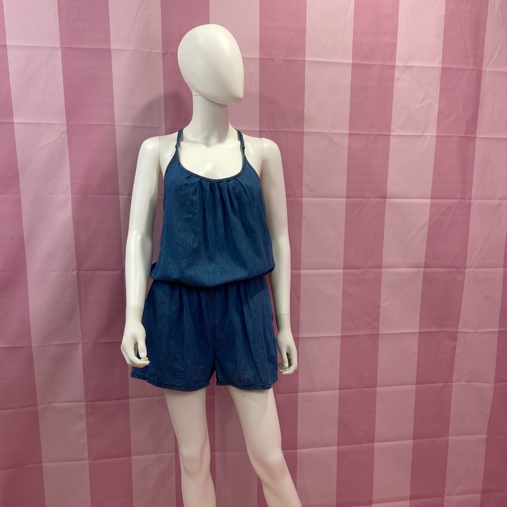 Indigo Rein Denim Romper sz Lg